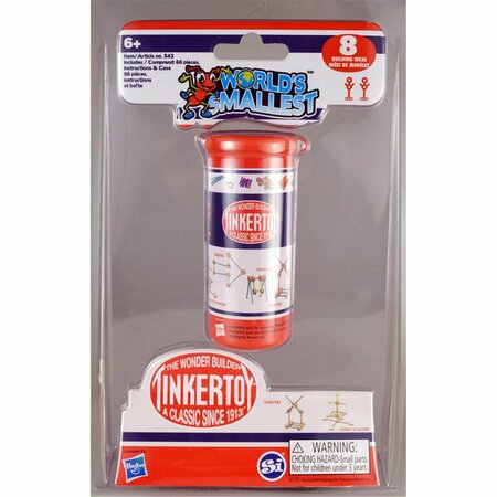 SUPER IMPULSE Wood Worlds Smallest Tinker Toys, Multi Color - 66 Piece SU7404